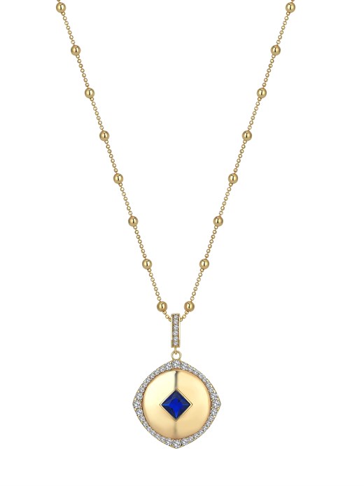 Odda75 Sophia Pendant Necklace in Sterling Silver with Gold Plated