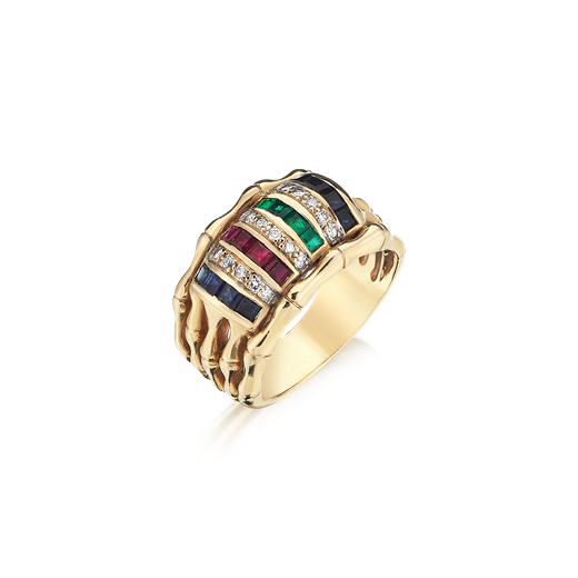 Odda75 Altın Kaplama Gümüş Afife Yüzük