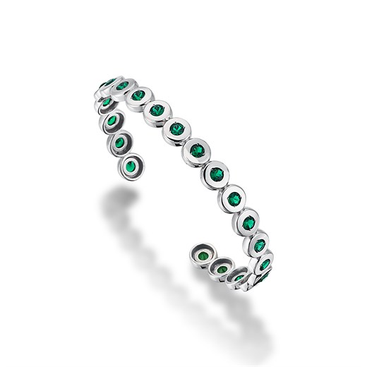 Odda75 Beyaz Altın Kaplama 925 Ayar Gümüş Hare Bilezik