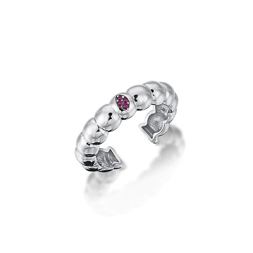 Odda75 Beyaz Altın Kaplama 925 Ayar Gümüş Füreya Yüzük