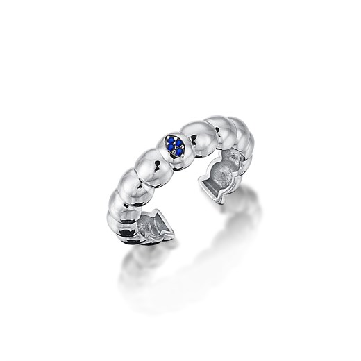 Odda75 Beyaz Altın Kaplama 925 Ayar Gümüş Füreya Yüzük