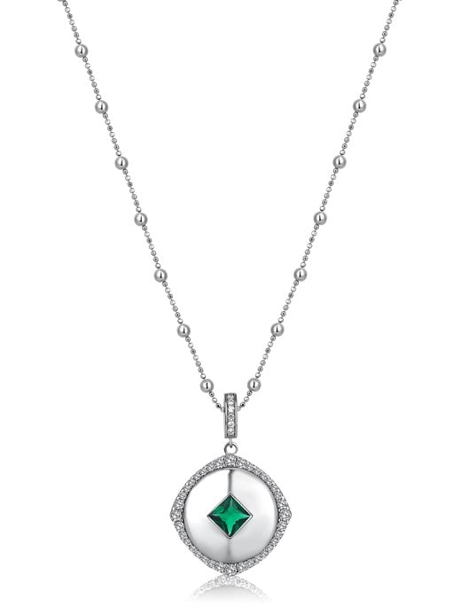 Odda75 Beyaz Altın Kaplama 925 Ayar Gümüş Sophia Kolye