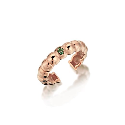 Odda75 Rose Altın Kaplama 925 Ayar Gümüş Füreya Yüzük