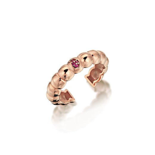 Odda75 Rose Altın Kaplama 925 Ayar Gümüş Füreya Yüzük