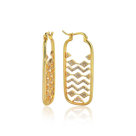 Odda75 Pera Drop Earrings in Sterling Silver with Gold Plated