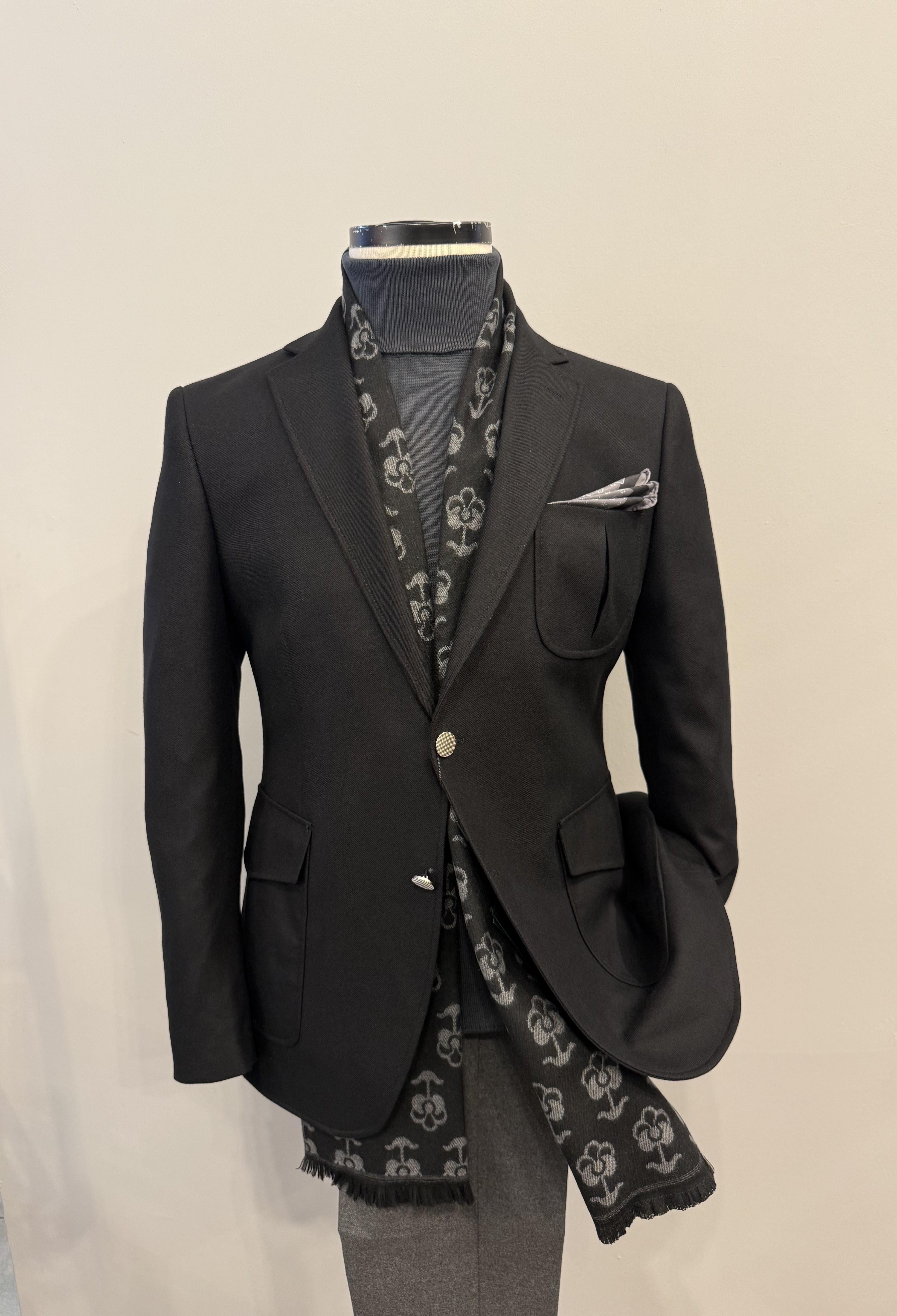 CEKET SİYAH TORBA CEPLİ