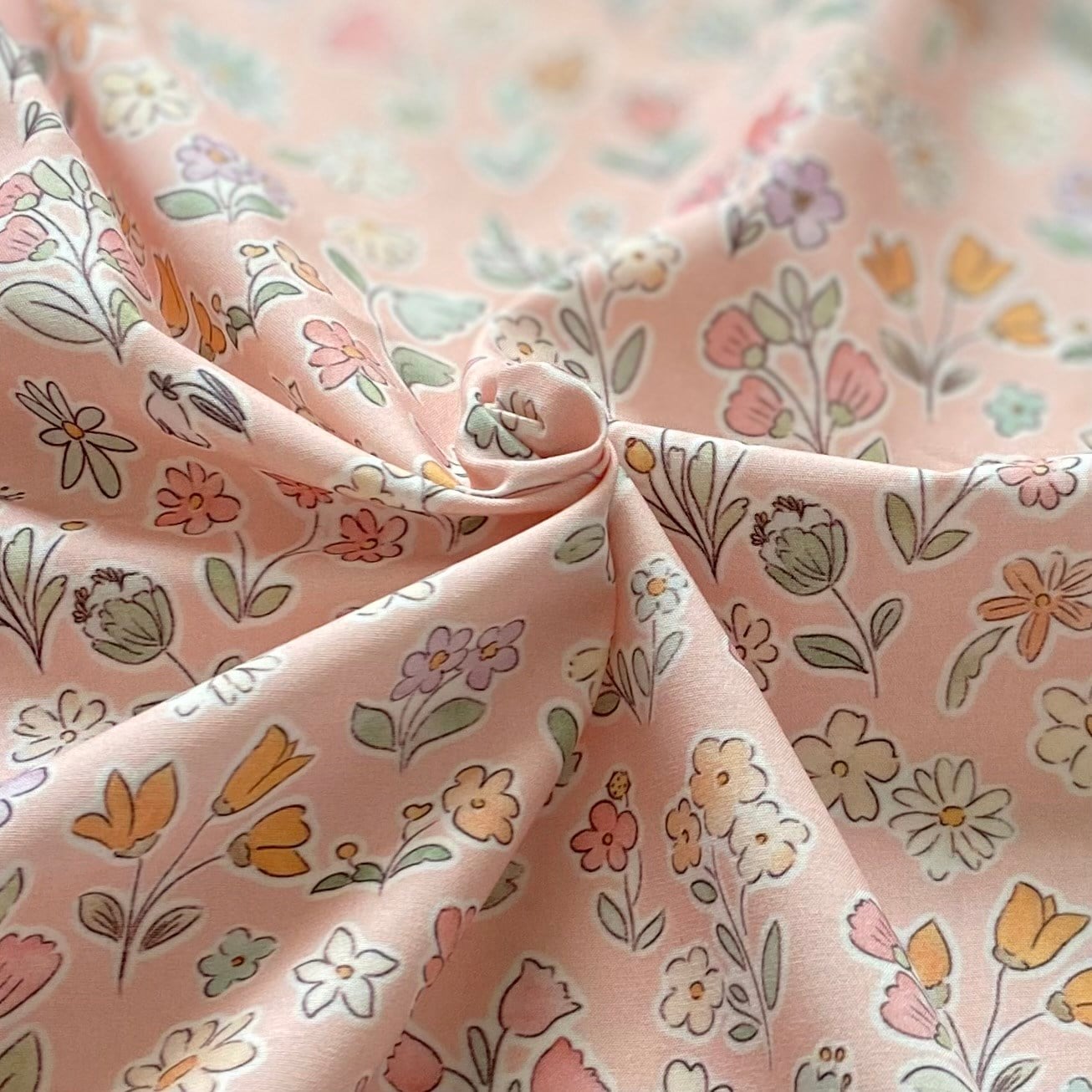Botanica - Pink Poplin Kumaş