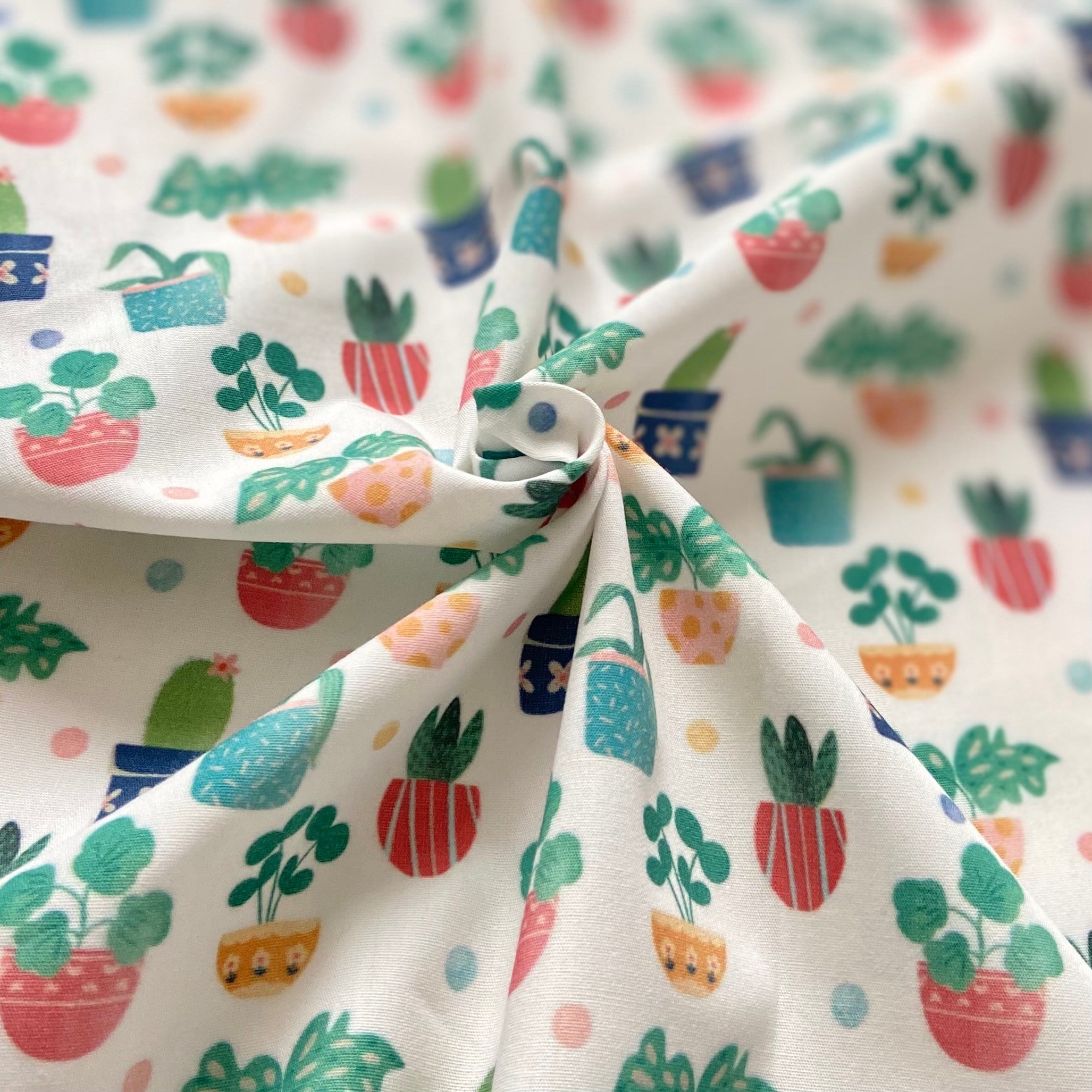 House Plants Poplin Kumaş
