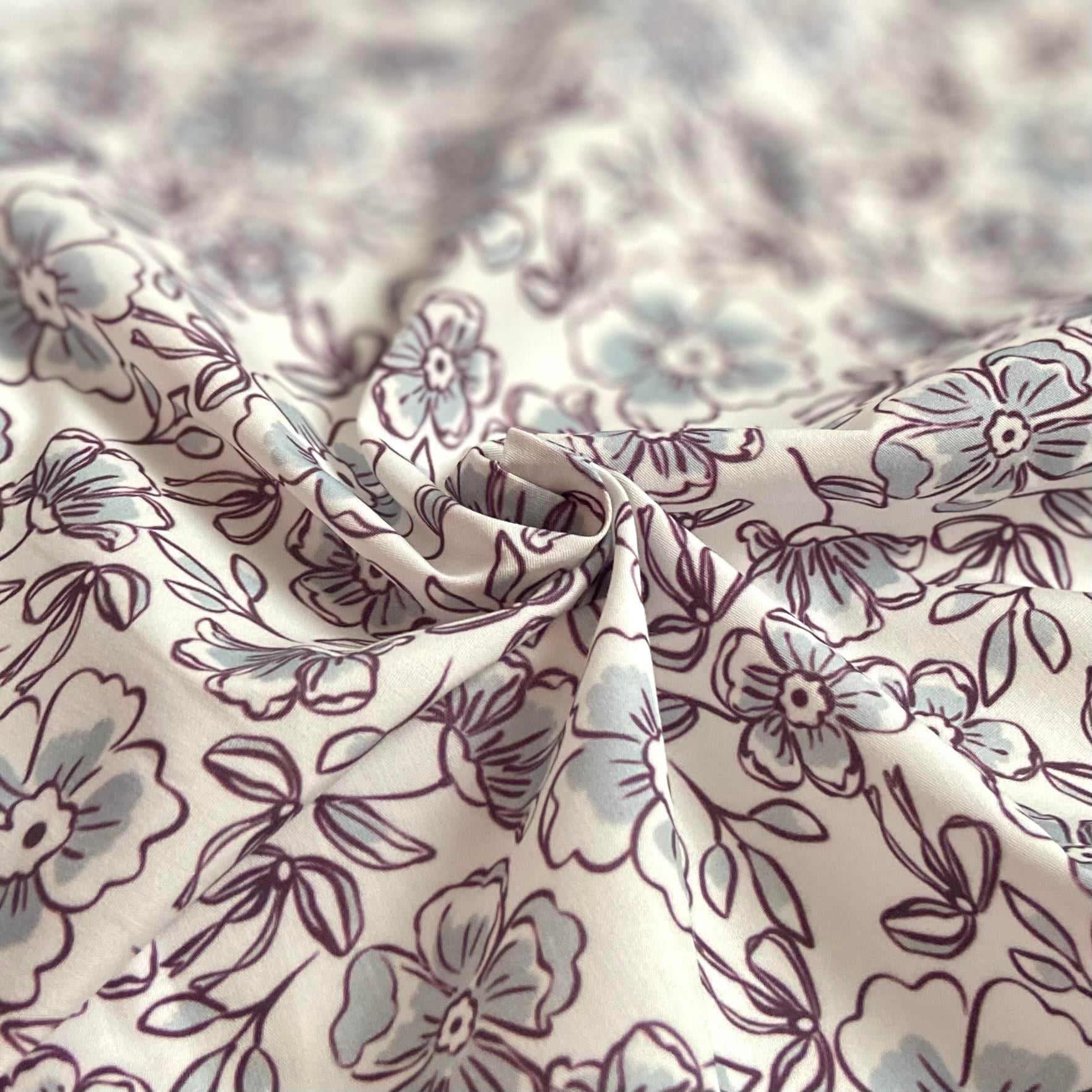 Inky Elegance Poplin Kumaş