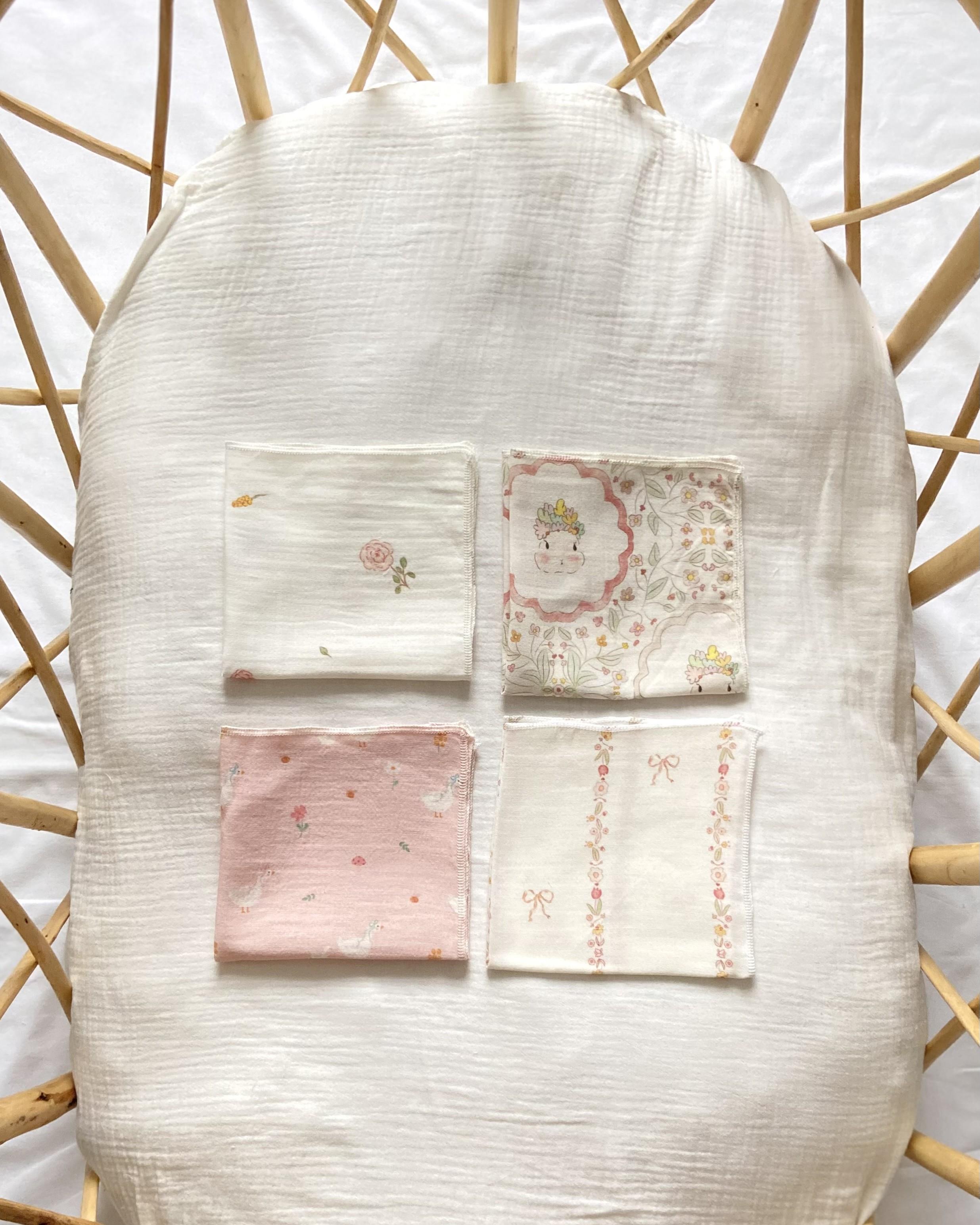 Müslin Mendil Seti (4'lü) - Rosie