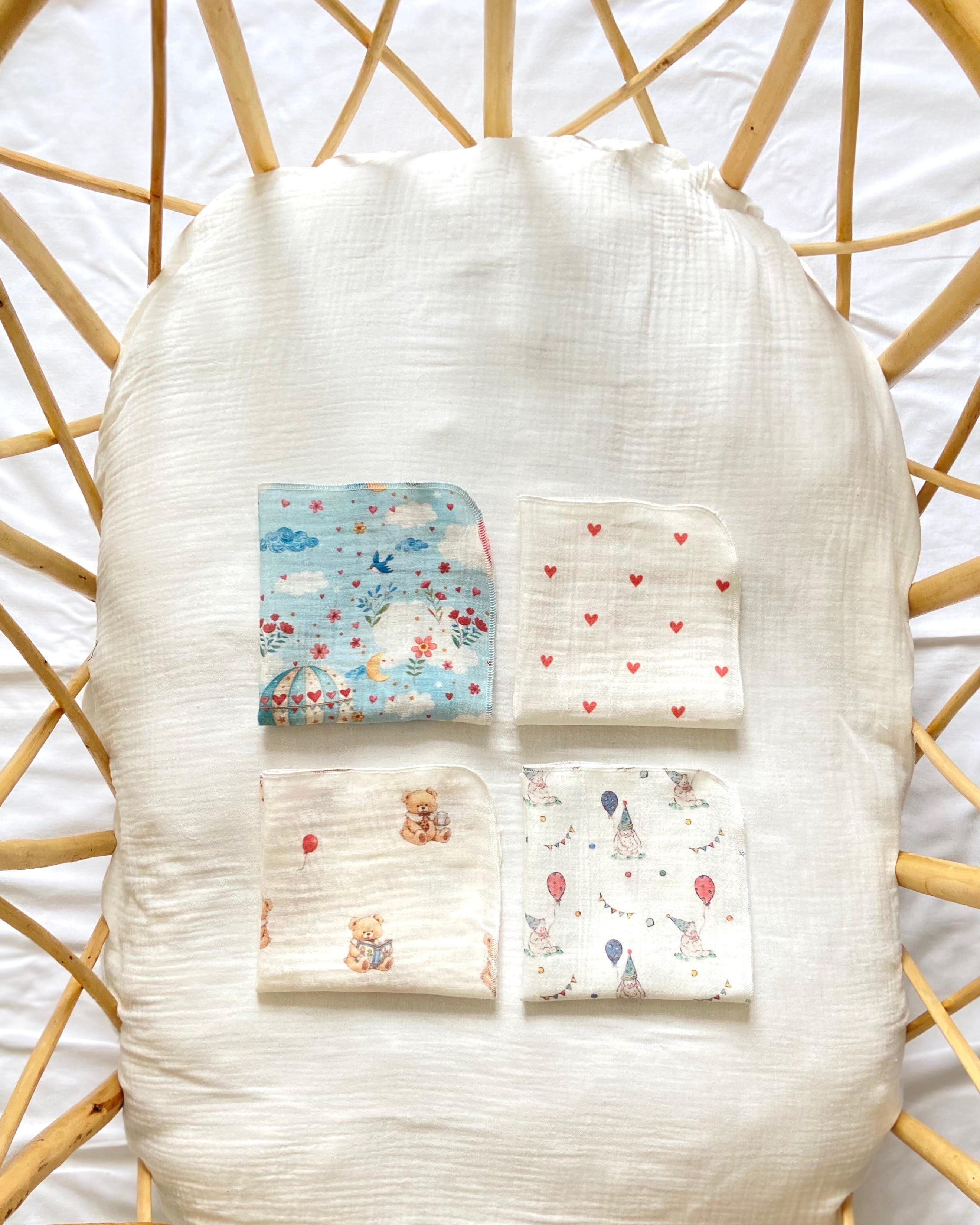 Müslin Mendil Seti (4'lü) - Teddy