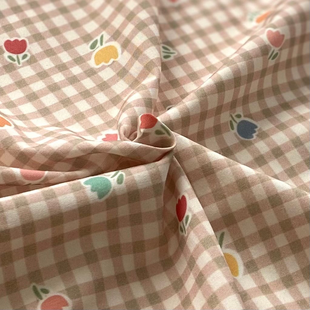 Pötiçiçek - Adaçayı Poplin Kumaş