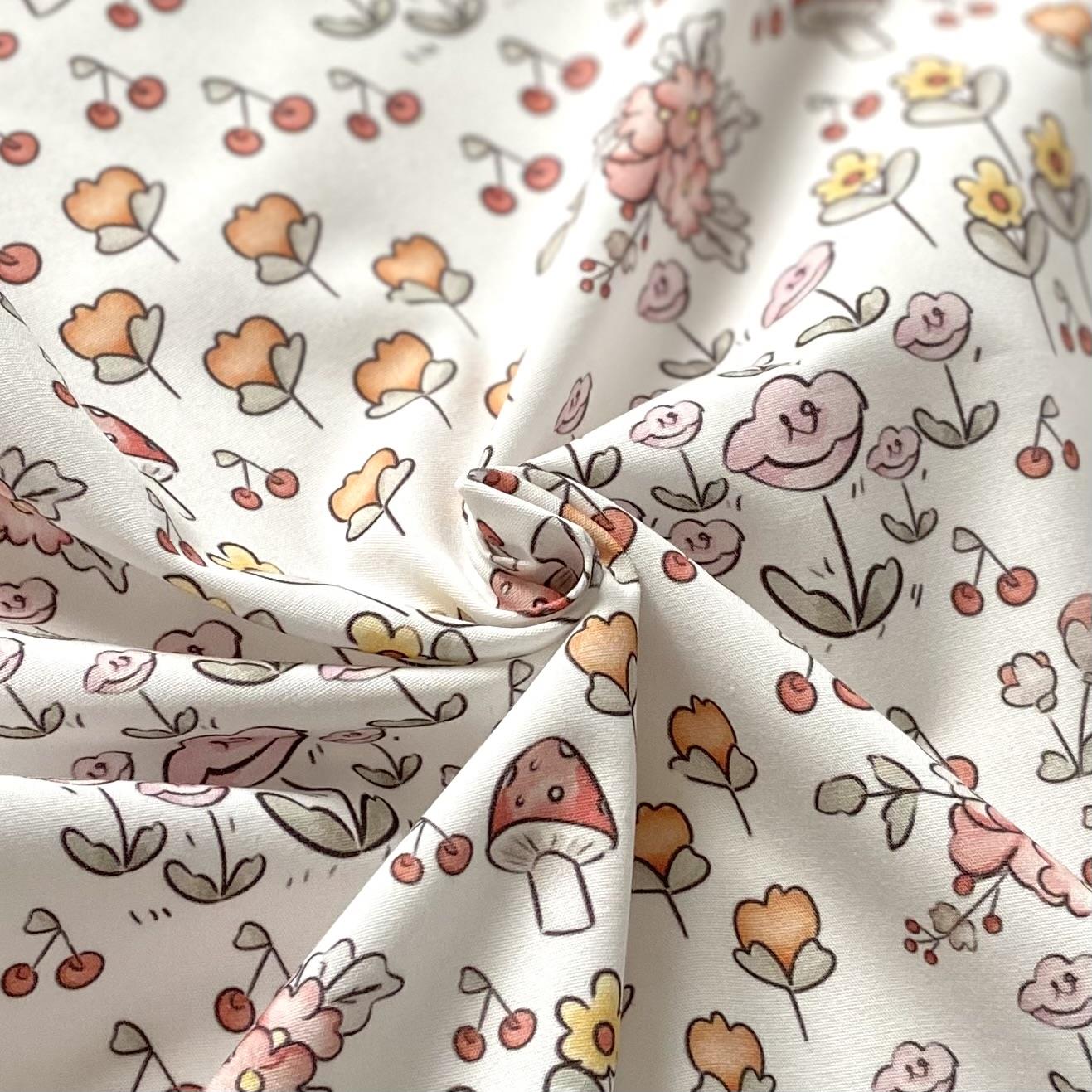 Zezig Cute Garden Poplin Kumaş