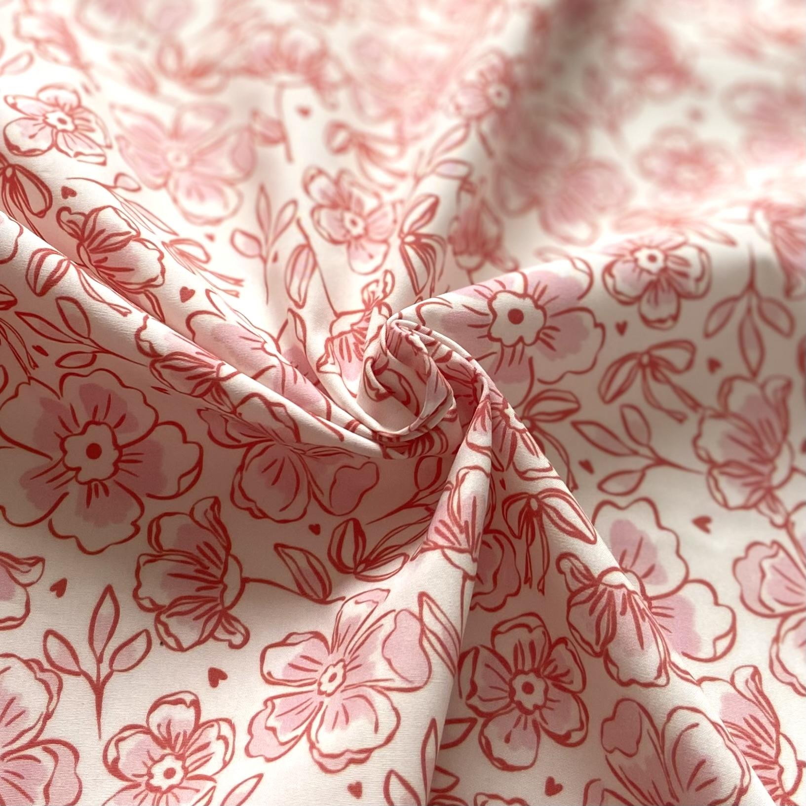 Zezig Pinky Elegance Poplin Kumaş