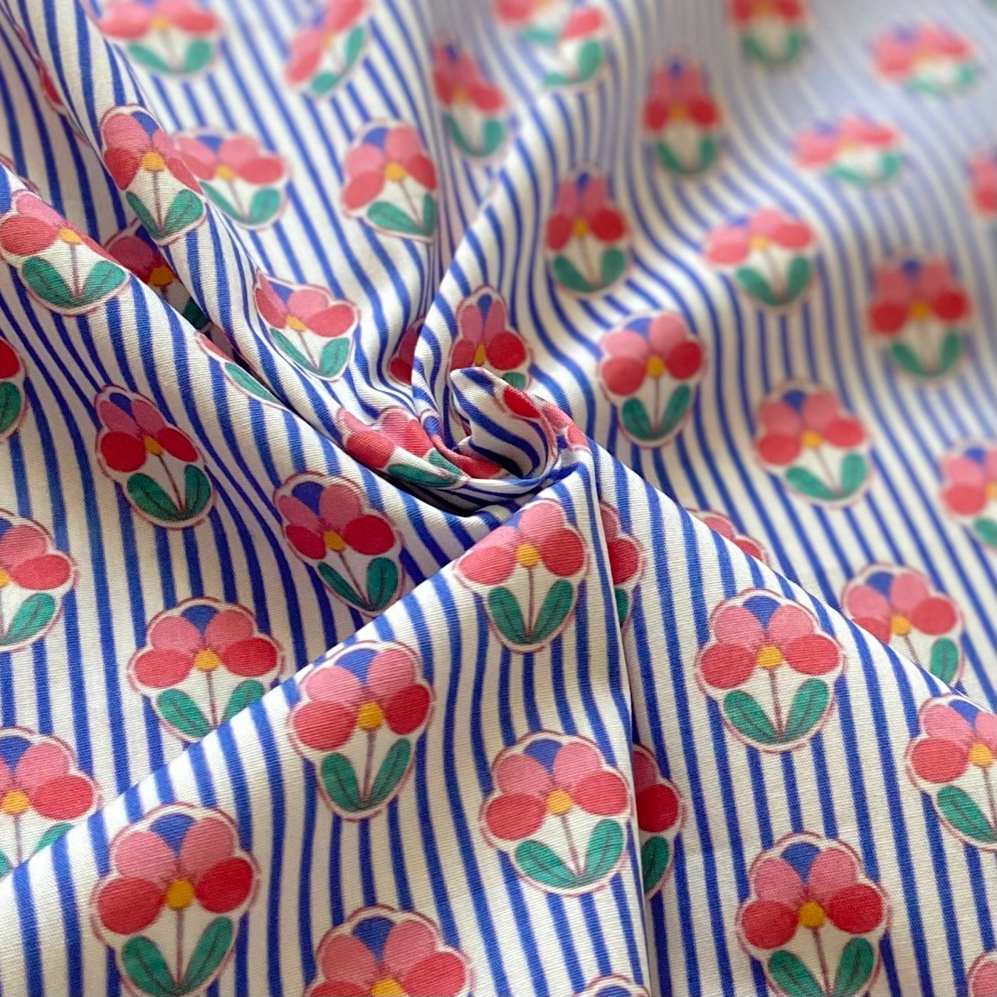 Bloom - Periwinkle Poplin Kumaş