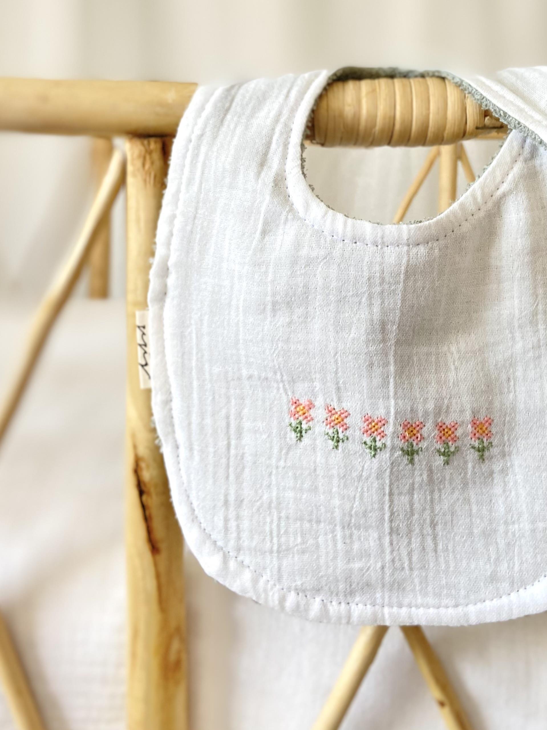 Cross Stitch Embroidered Apron