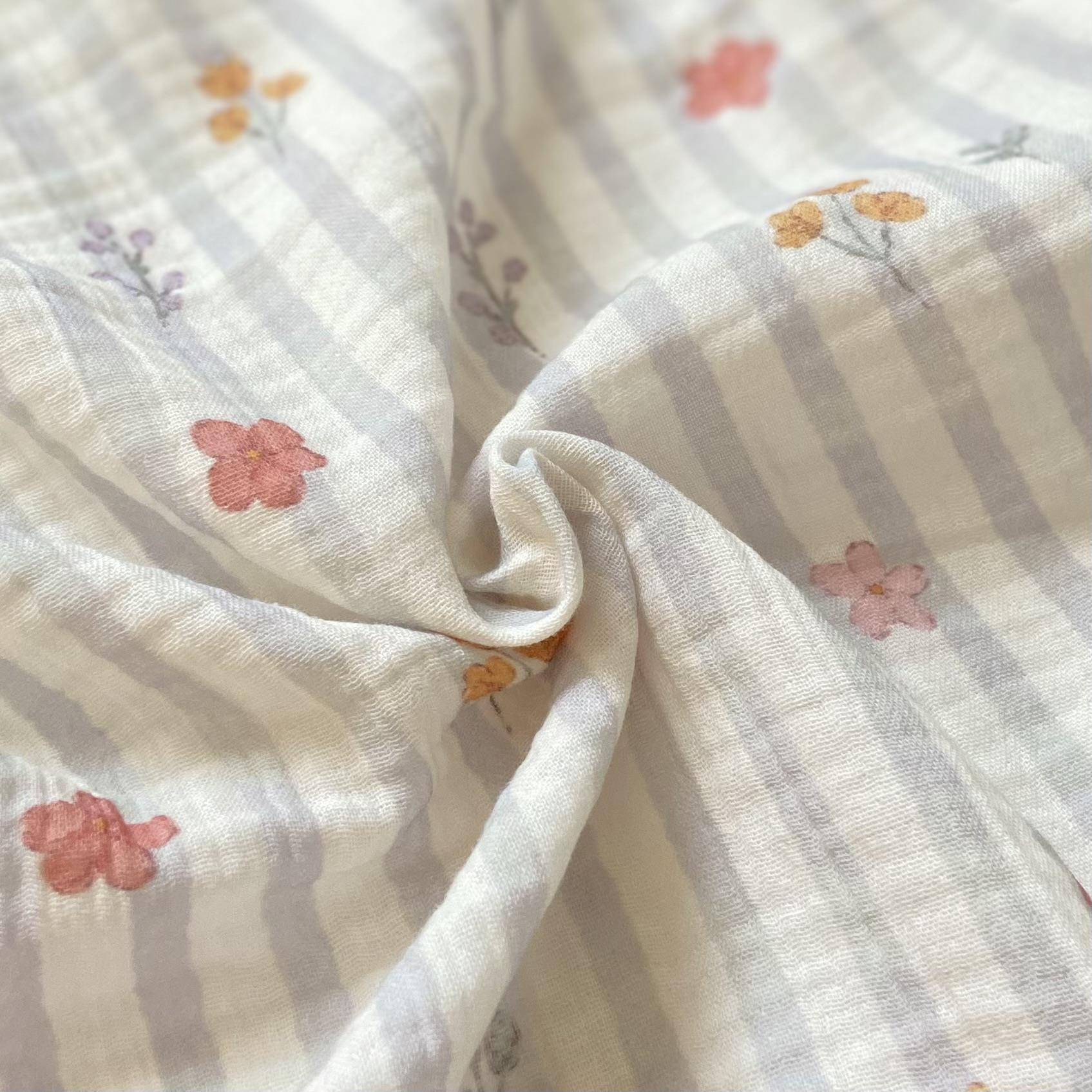 Grace - Blue Muslin Fabric