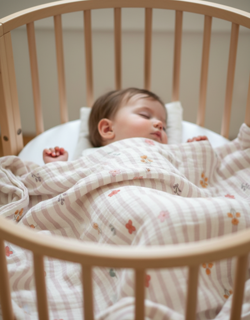 Grace - Purple Muslin Swaddle