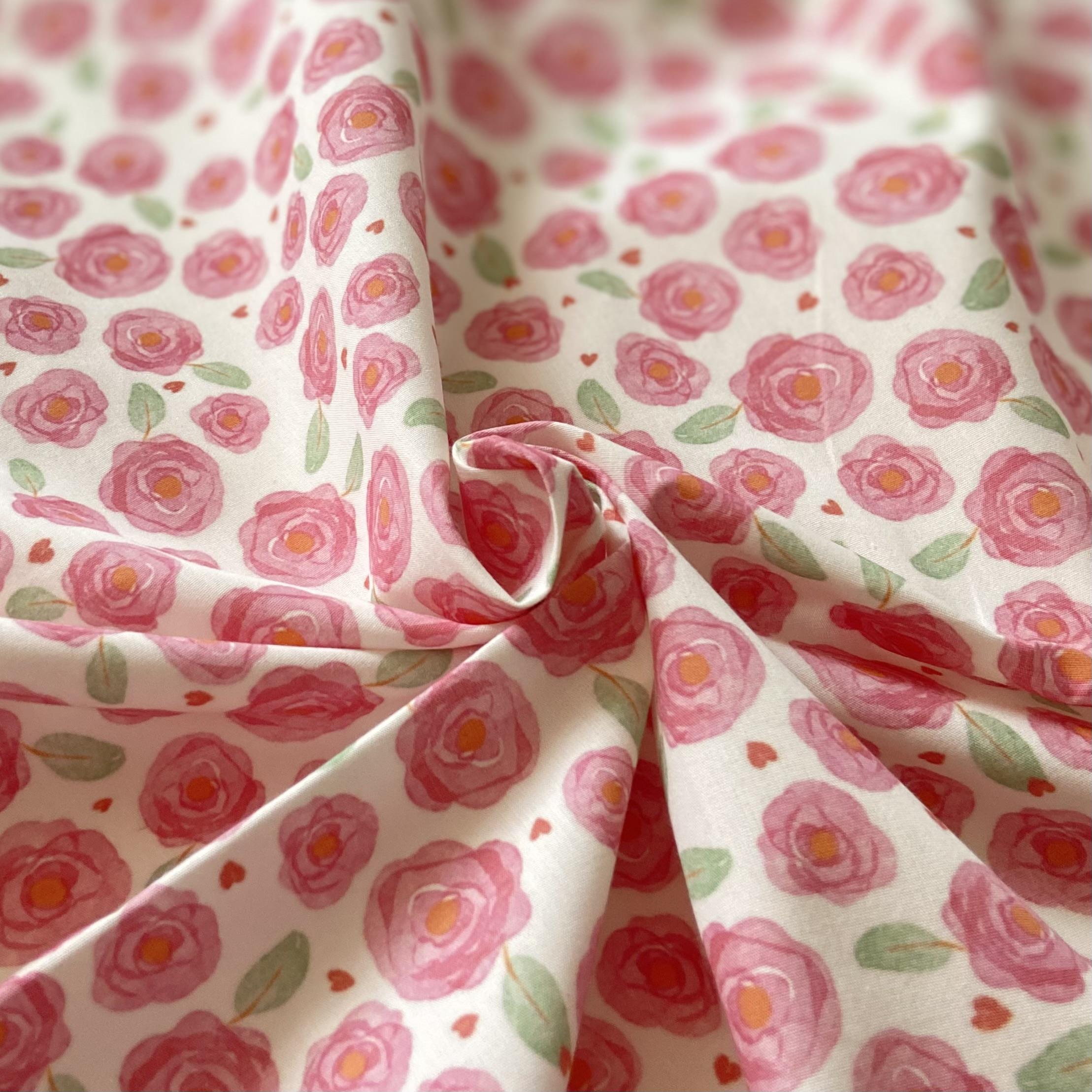 Rose Pink Poplin Fabric