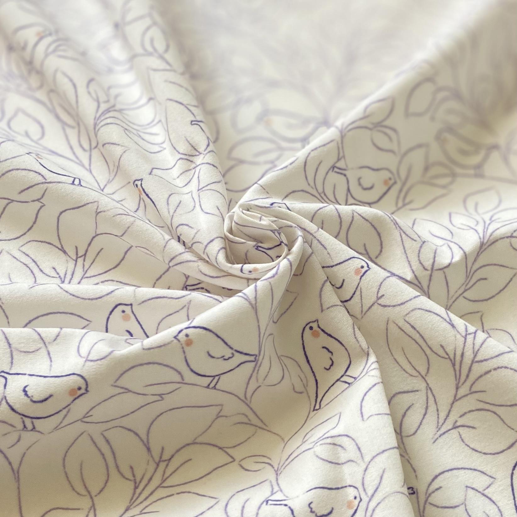 Inky - Birds Poplin Kumaş