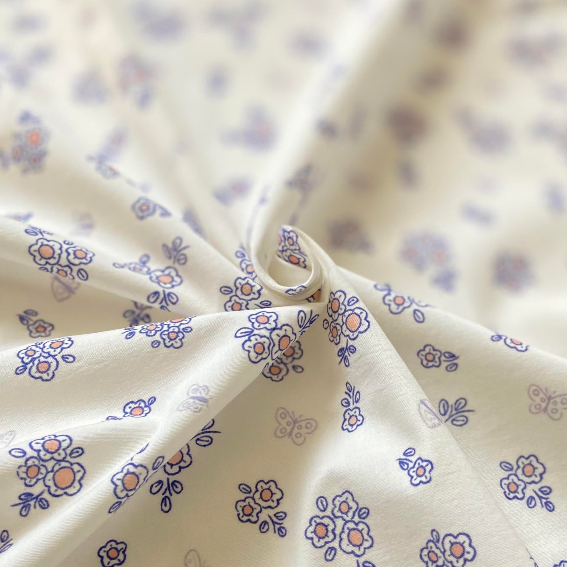 Inky - Daisies Poplin Kumaş