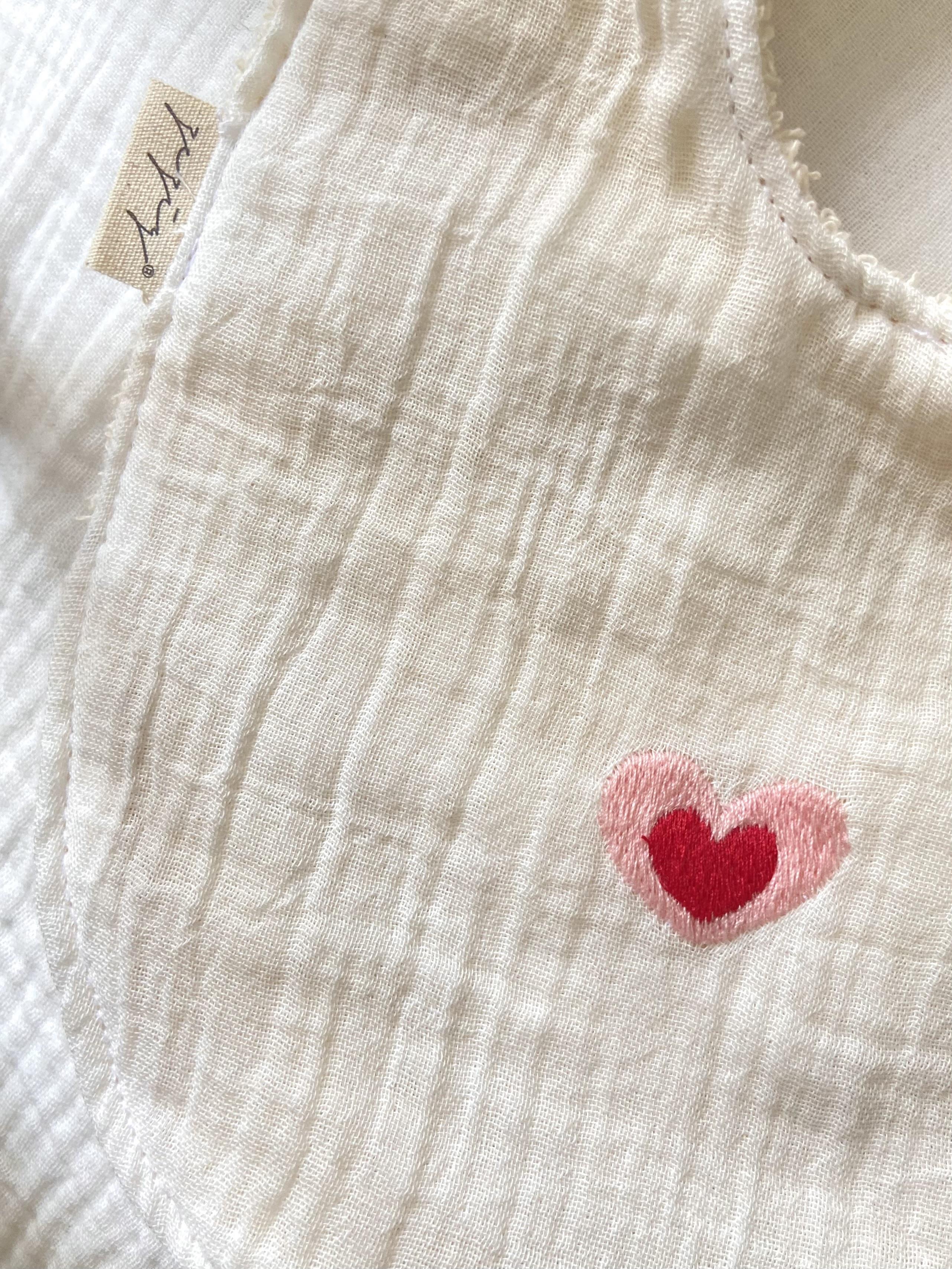 Heart Embroidered Apron