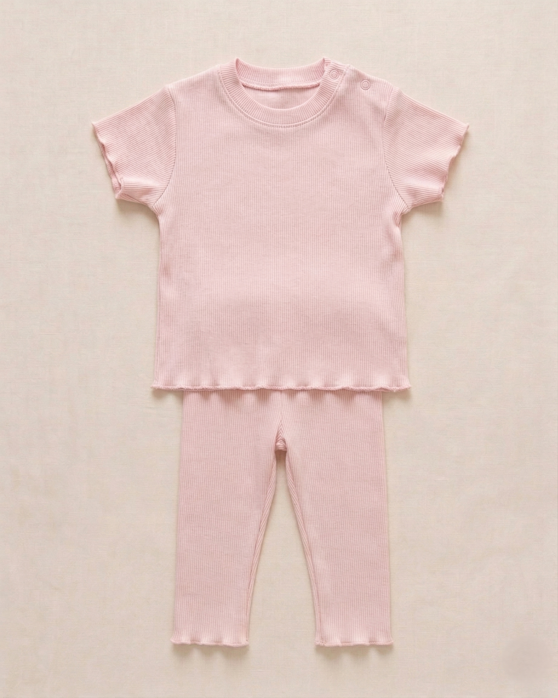 Pembe Kaşkorse Takım %100 Pamuk