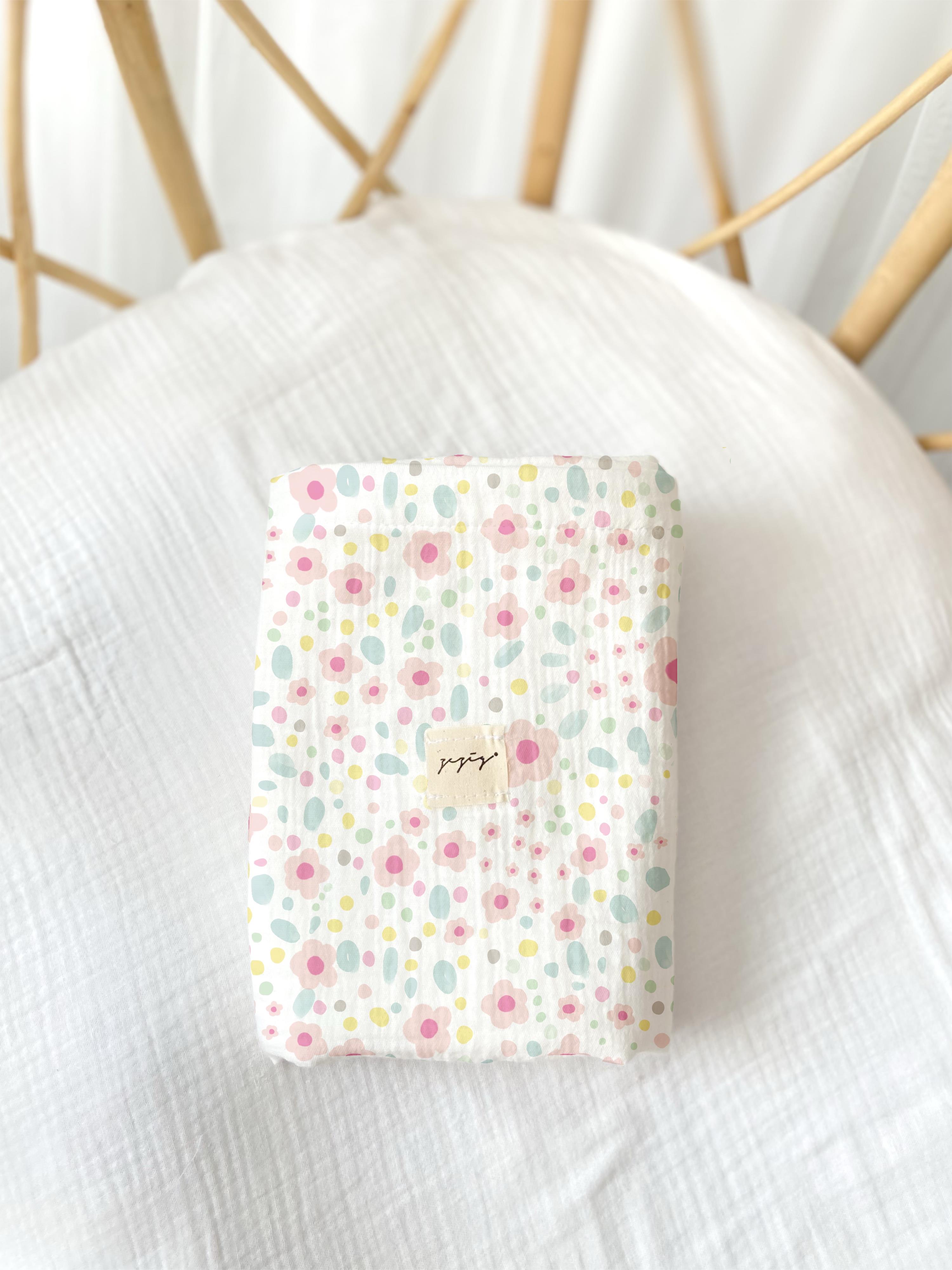 Pink Daisy Müslin Örtü