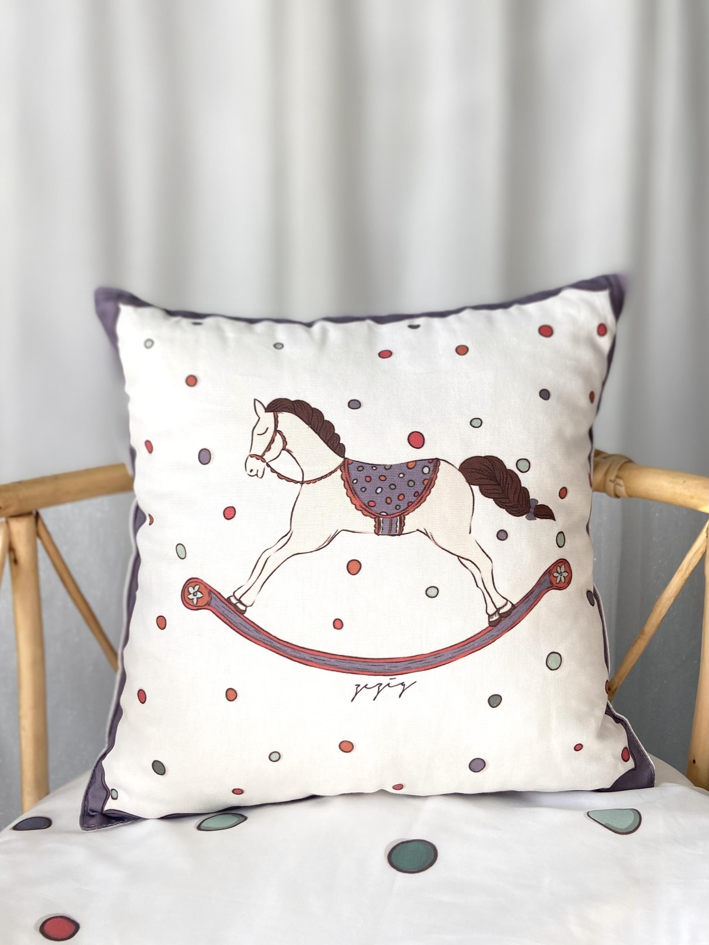 Premium Fairy Tale Series - Rocking Horse Baby Room Pillow