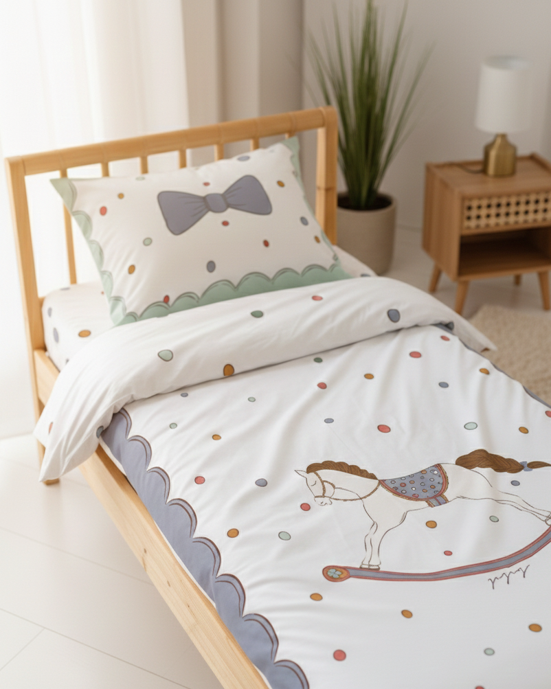 Premium Fairy Tale Series - Rocking Horse Single Duvet Cover Set
