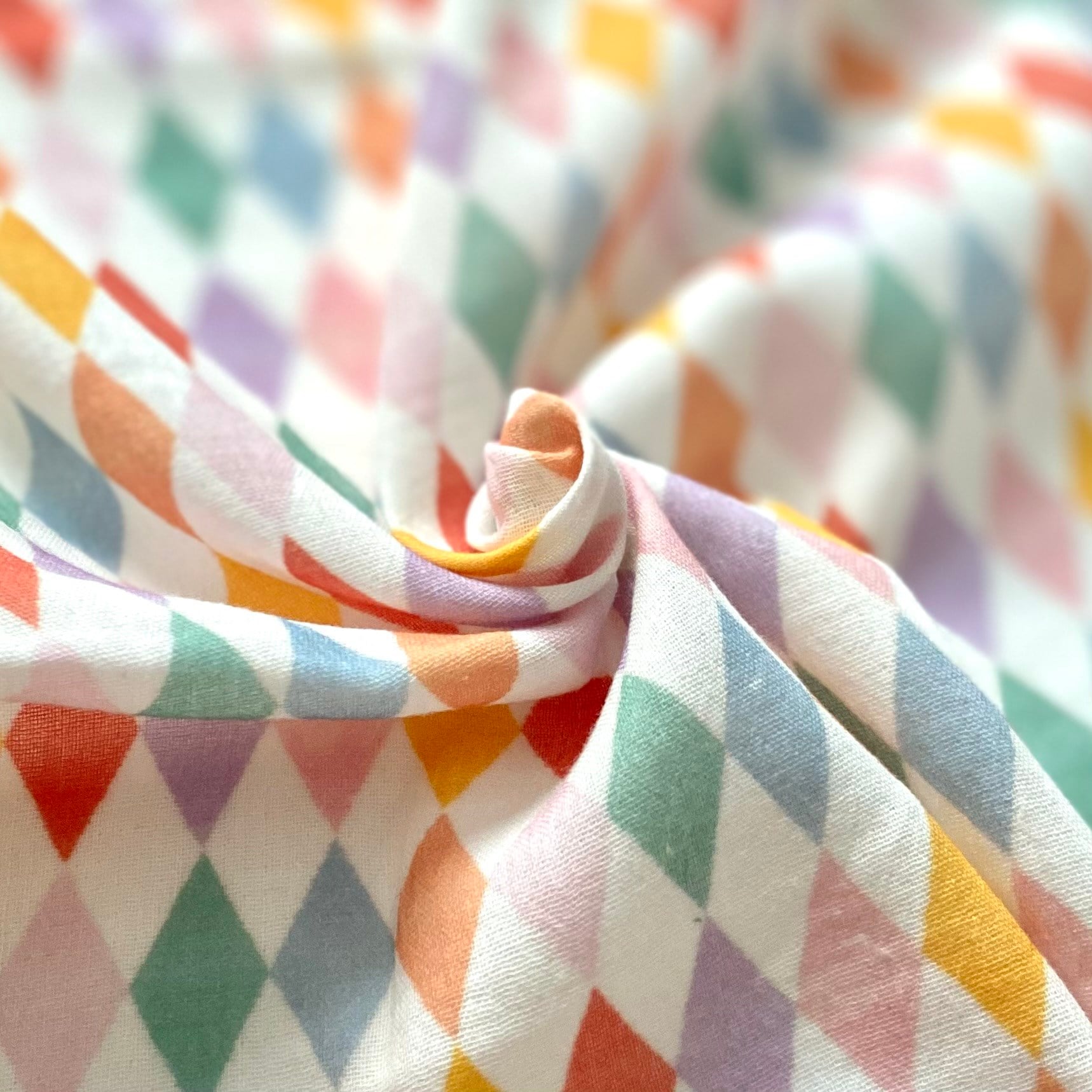 Retro Pastels - Tiles Müslin Kumaş