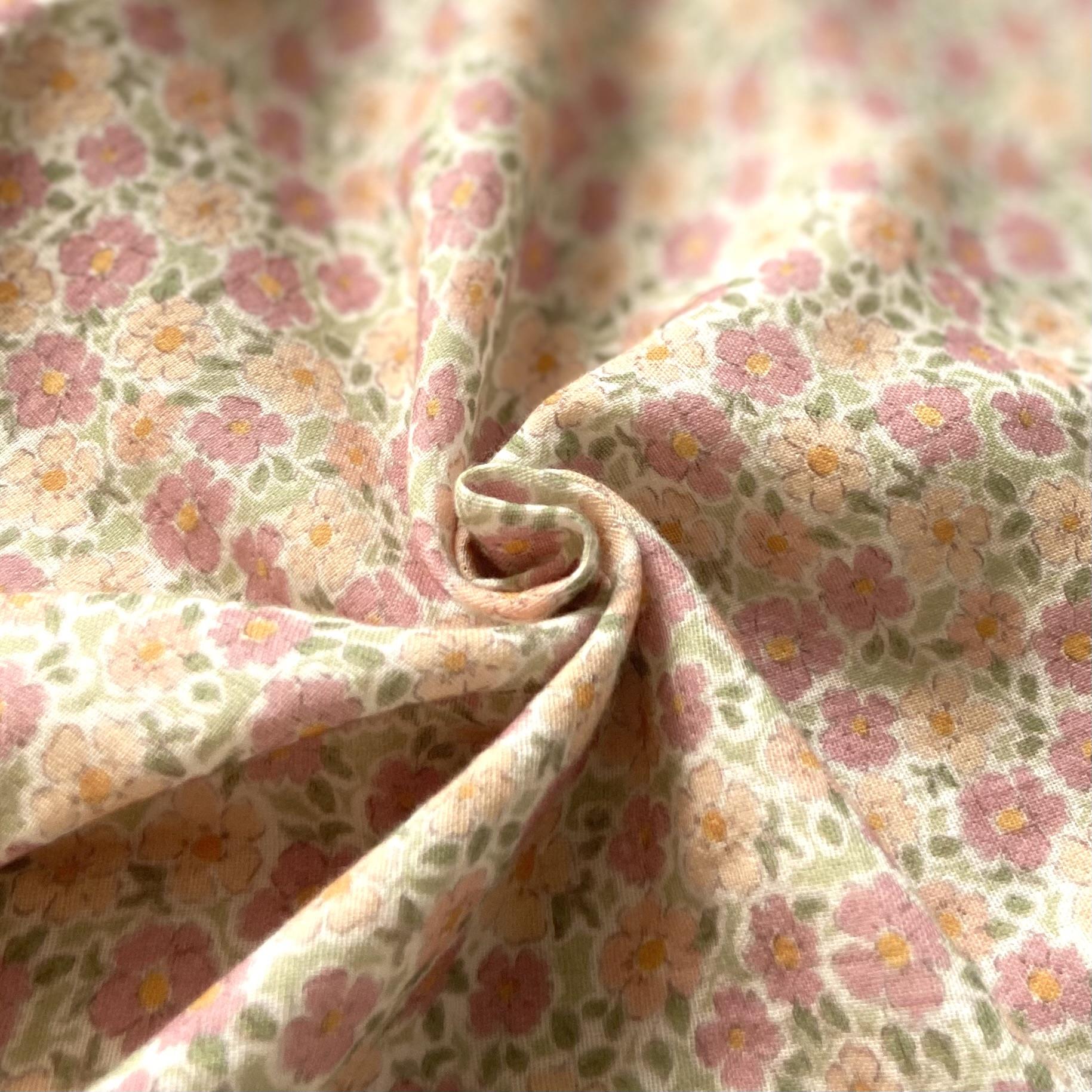 Vintage Bloom - Green Müslin Kumaş