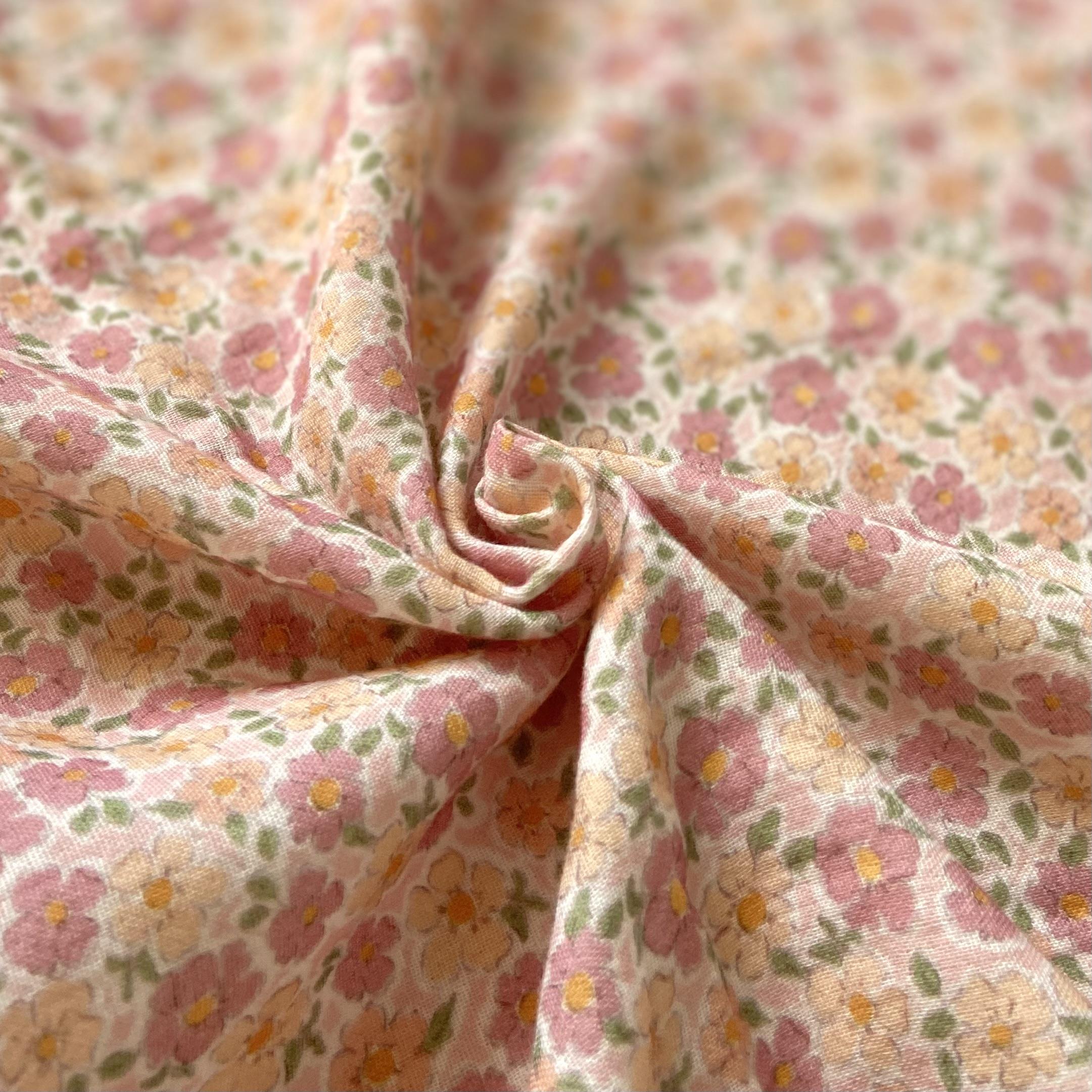 Vintage Bloom - Pink Müslin Kumaş