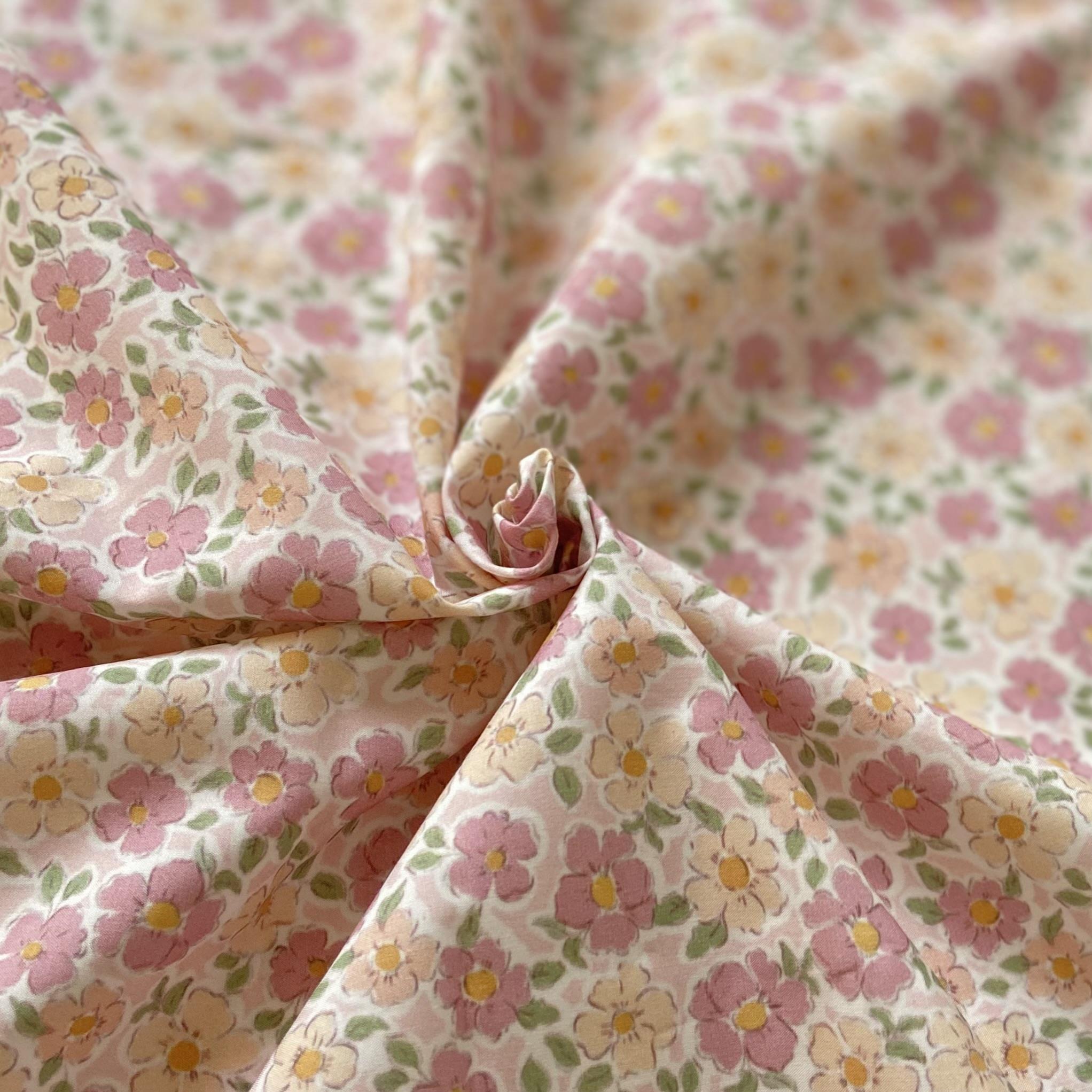 Vintage Bloom - Pink Poplin Kumaş