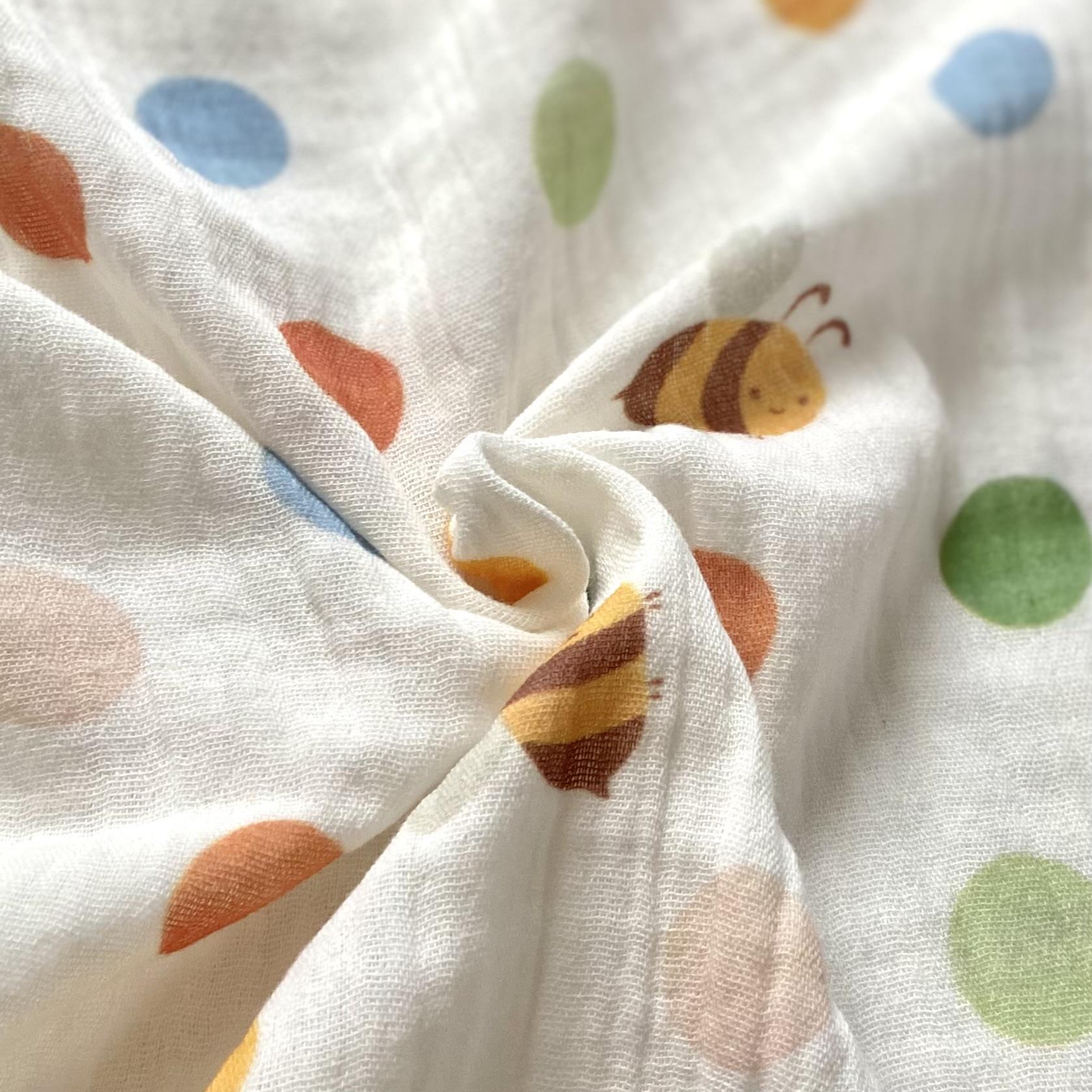 Zezig Bee Muslin Fabric