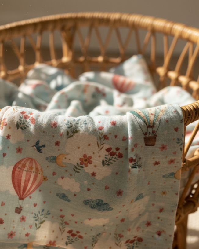 Zezig Blue Dreams Muslin Blanket