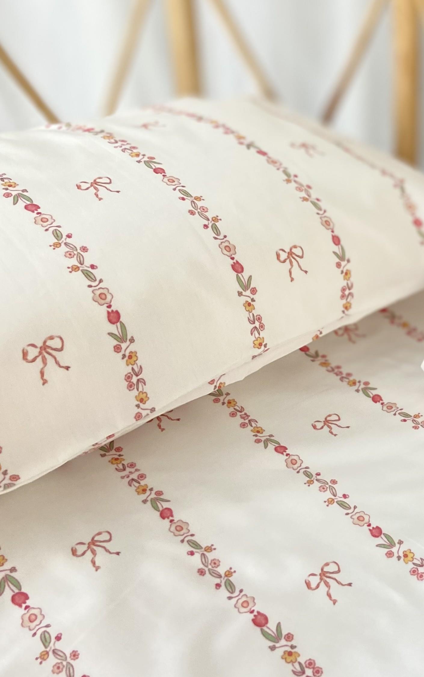 Zezig Bow Line Baby Pillowcase-Sheet Set