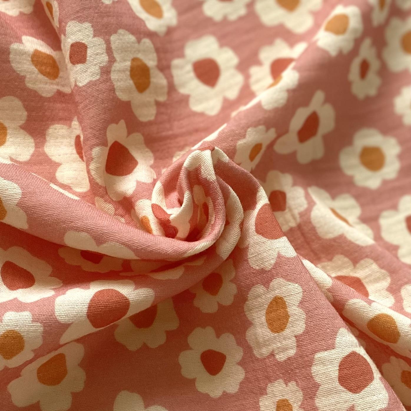 Zezig Daisy - Pink Müslin Kumaş