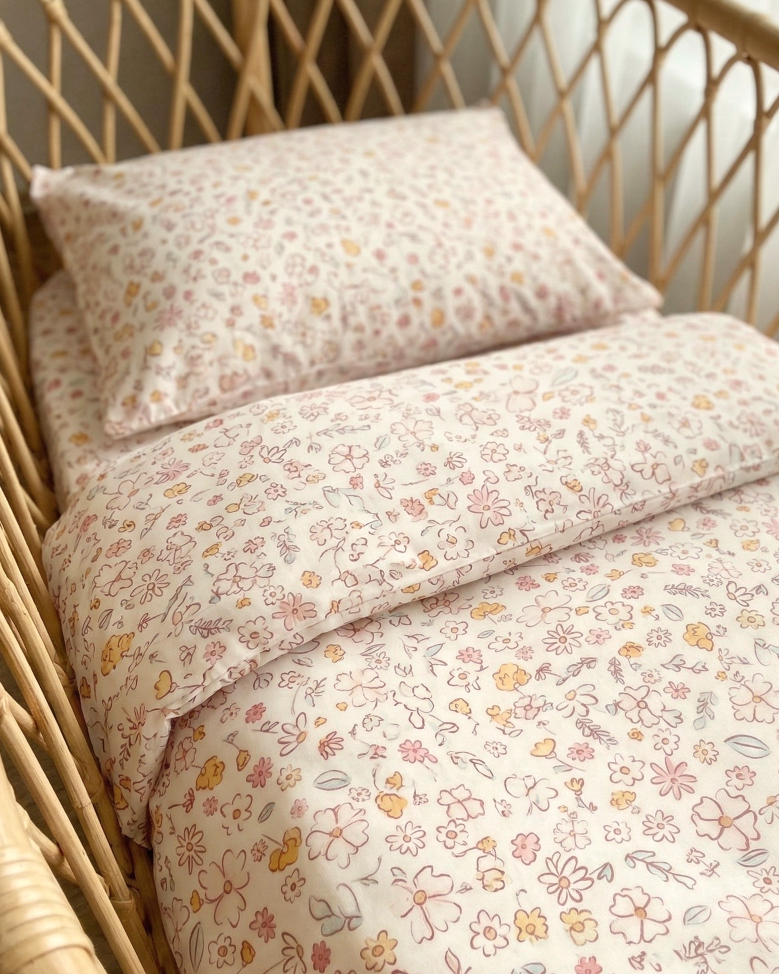 Zezig Elegant Flowers Baby Bedding Set