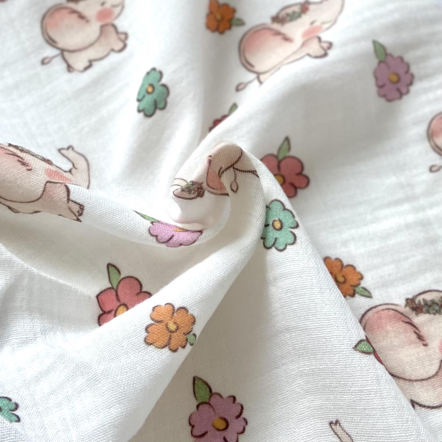 Elephant Muslin Fabric