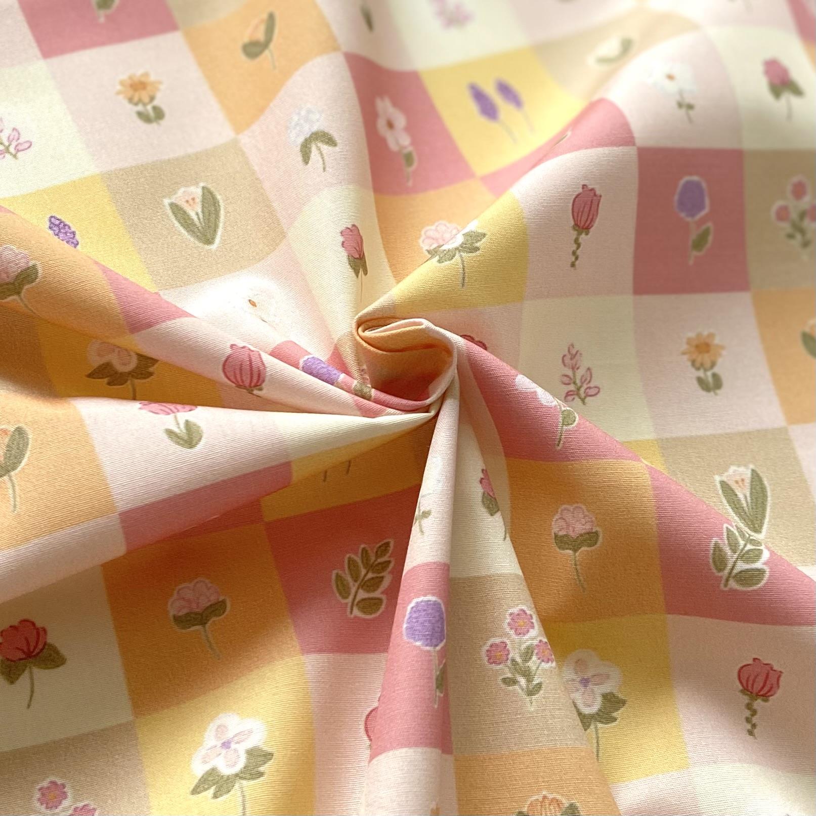 Zezig Flower Cards Poplin Fabric
