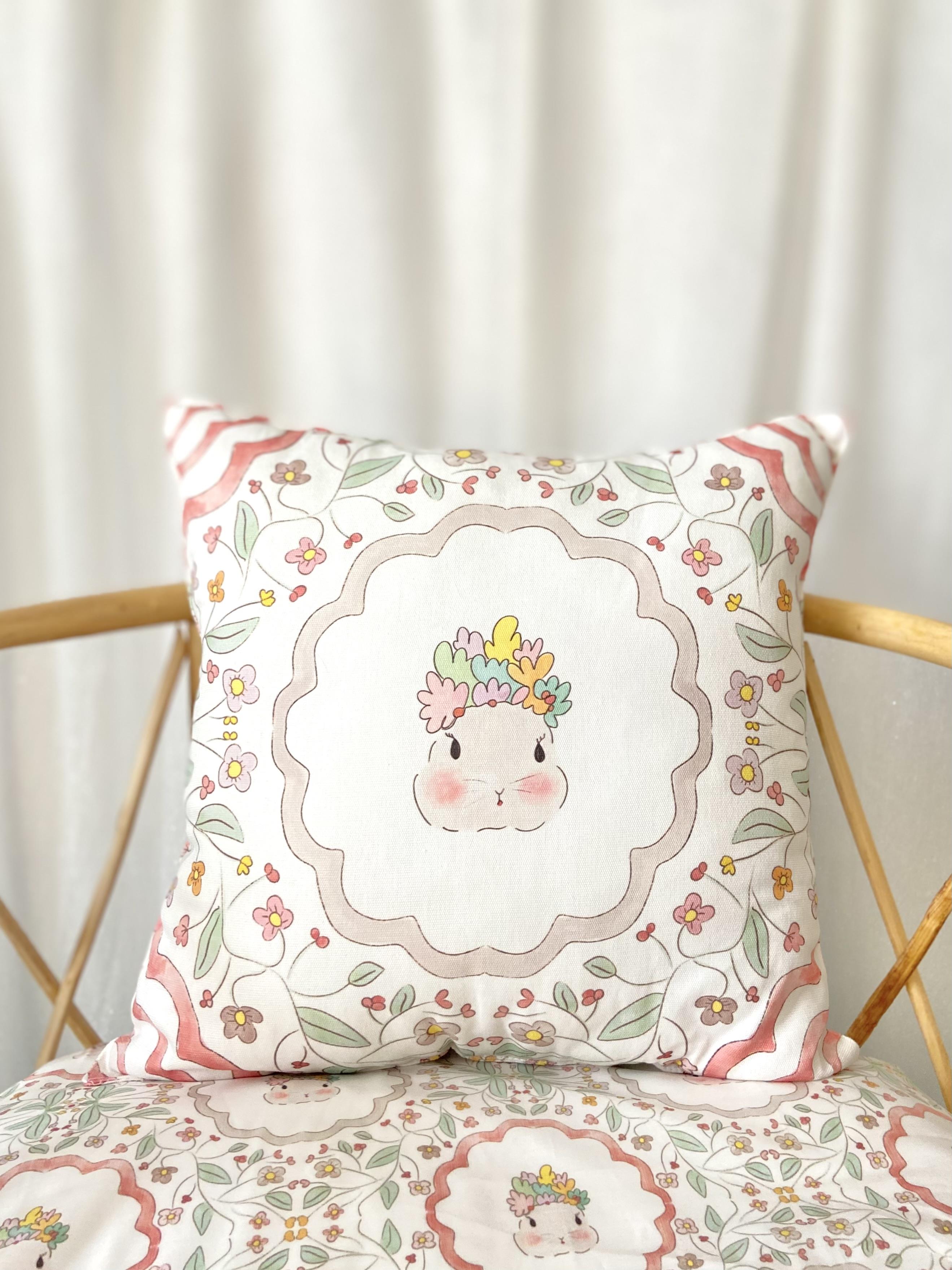 Zezig Lady Rabbit Baby Room Pillow