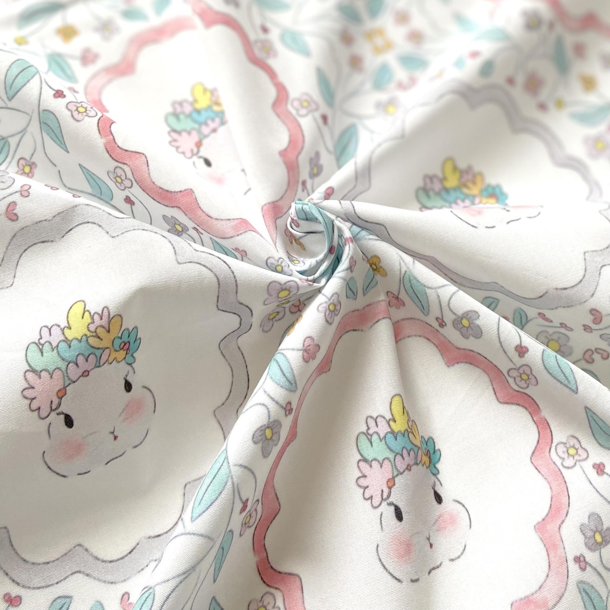 Zezig Lady Rabbit Poplin Fabric