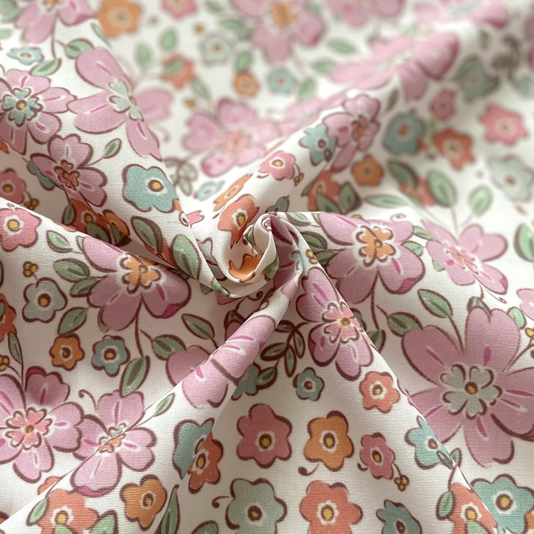 Zezig Purple Violet Poplin Fabric