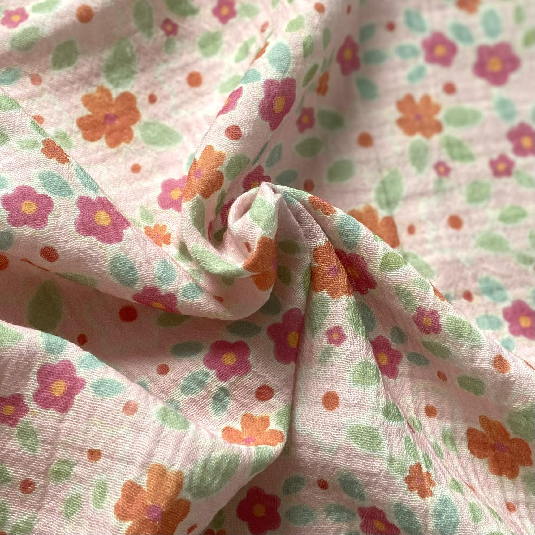 Zezig Oil Pastel - Pink Muslin Fabric