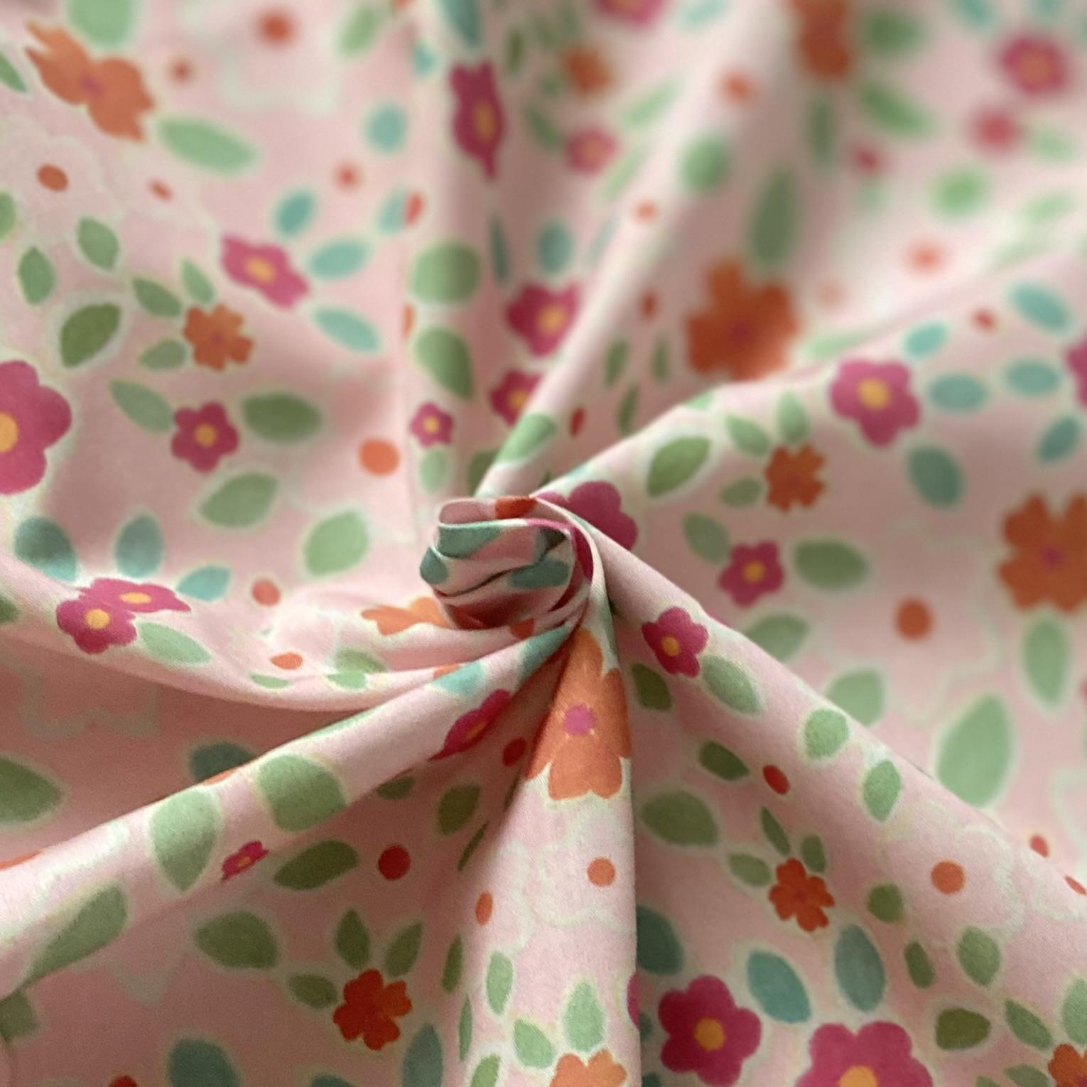 Zezig Oil Pastel - Pink Poplin Fabric