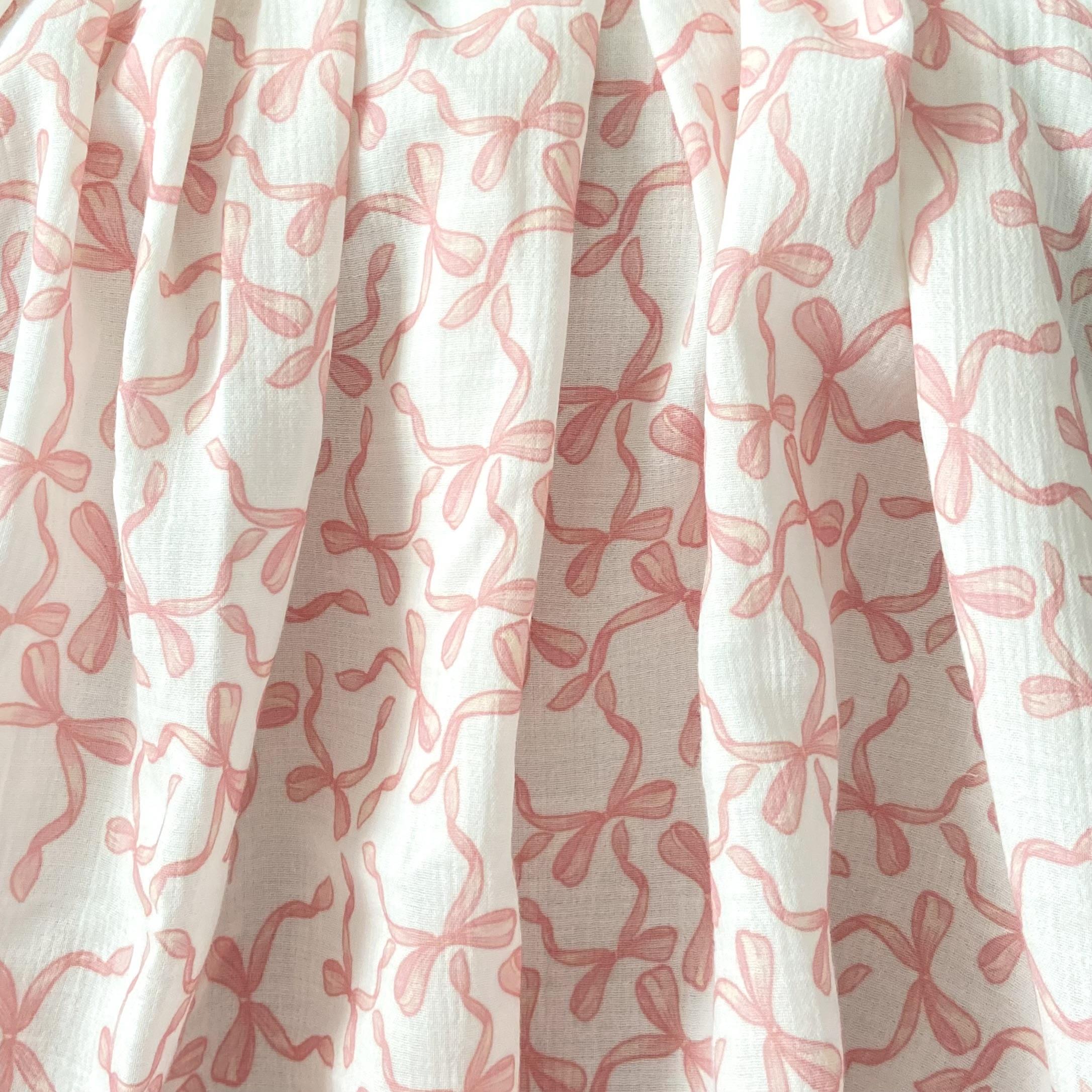 Zezig Pembe Kurdele Müslin Kumaş