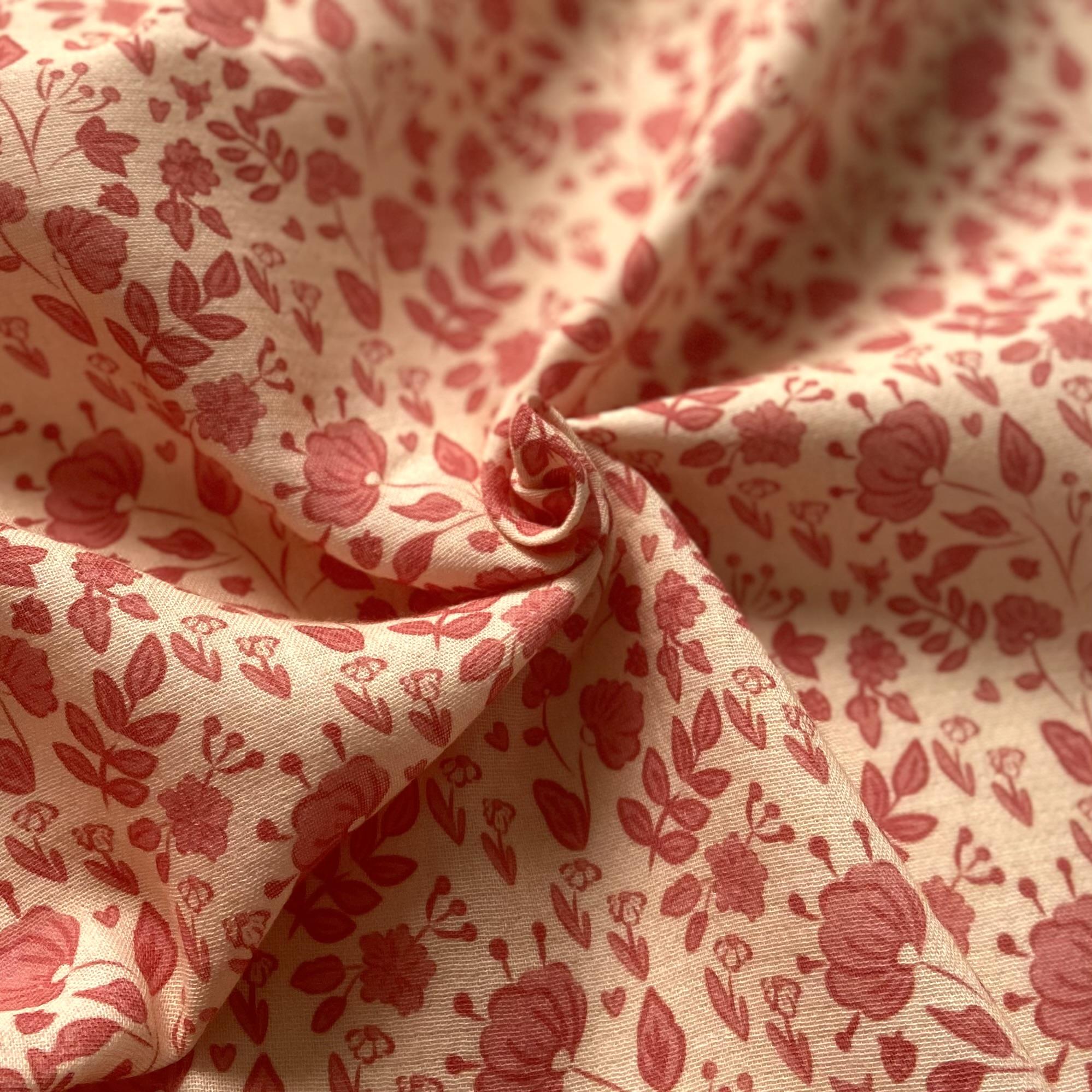 Zezig Red Harmony Müslin Kumaş