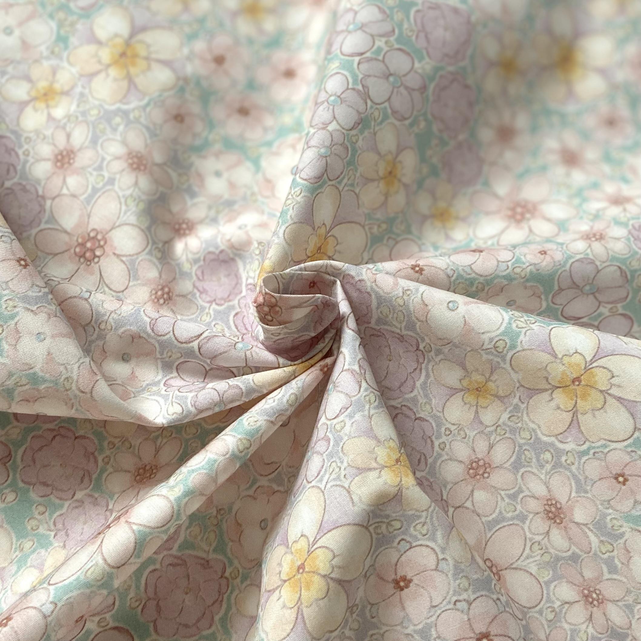 Zezig Soft Garden-Green Poplin Fabric