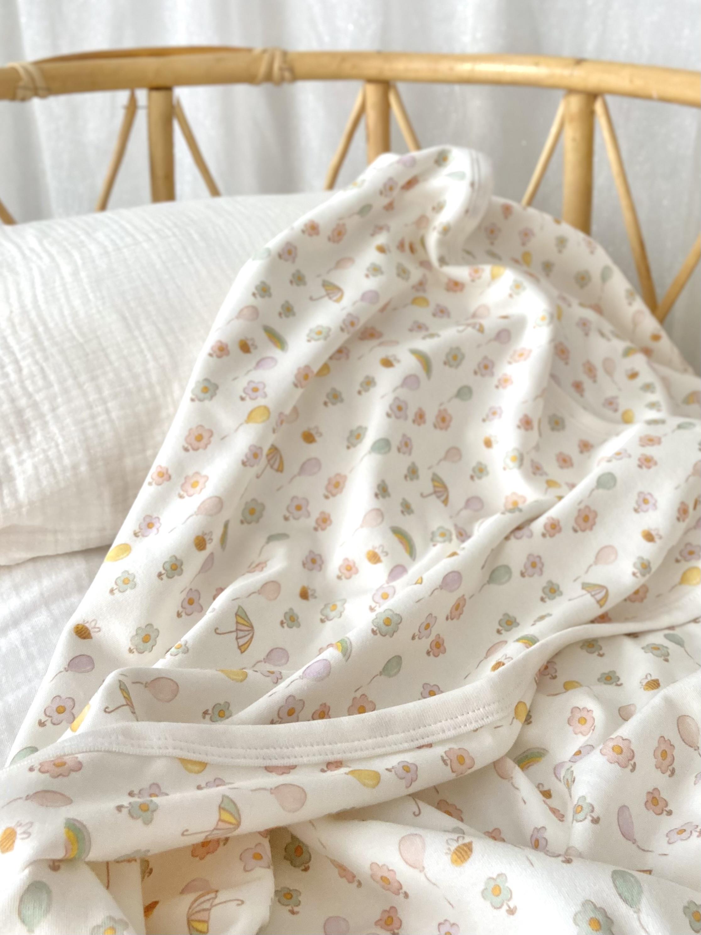 Zezig Soft Doodle Combed Cotton Blanket